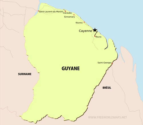 Guyane carte d