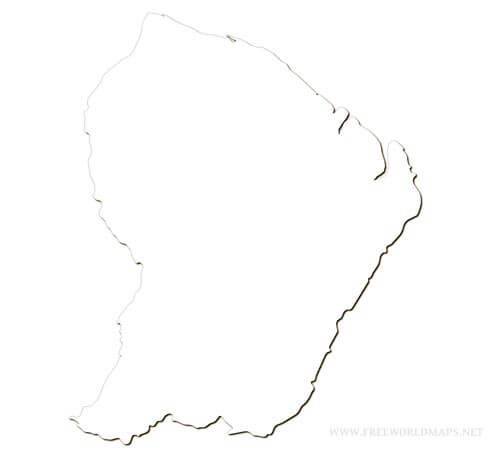 Carte Guyane vierge
