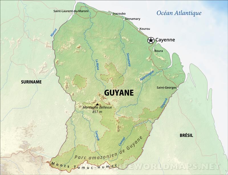 Carte Guyane