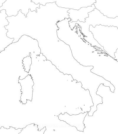 Carte Italie vierge