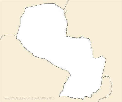 Carte Paraguay vierge