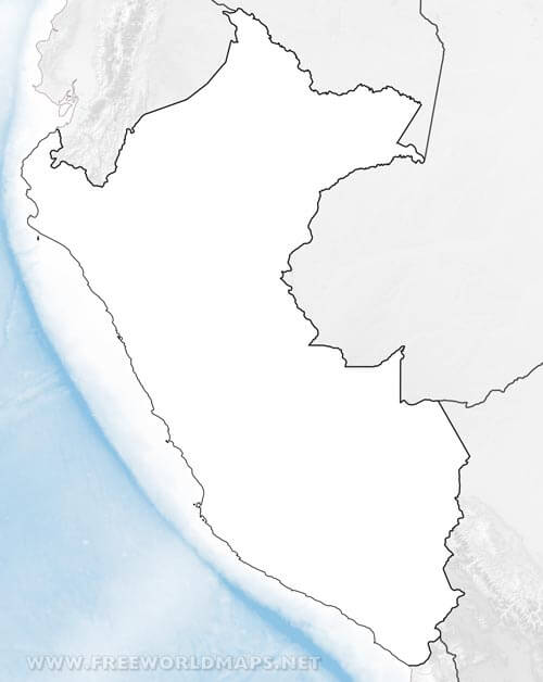 Carte Pérou vierge