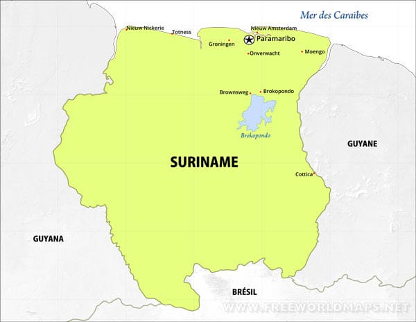 Suriname carte d