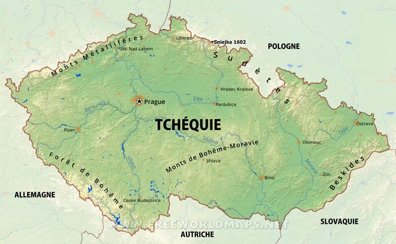 Carte Tchequie