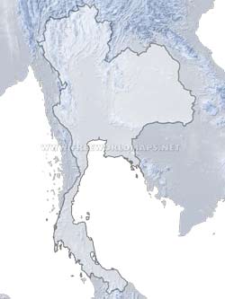 Thailande carte relief