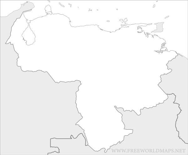 Carte Venezuela vierge
