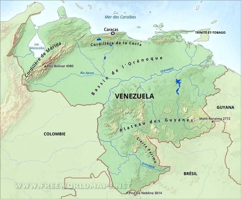 Carte Venezuela