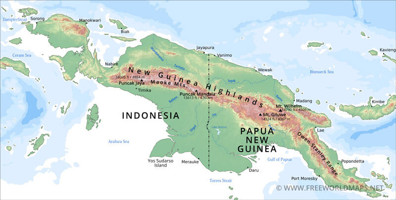 New Guinea map