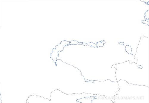 Lake Balkhash HD outline map