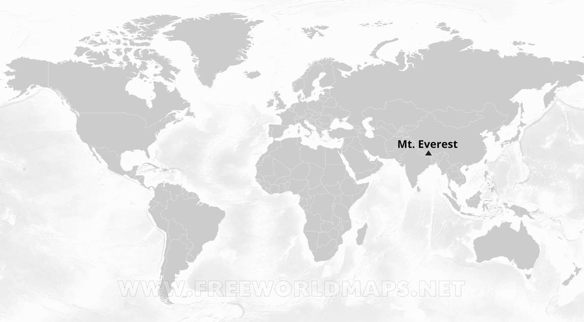 Mt Everest Map By Freeworldmaps Net