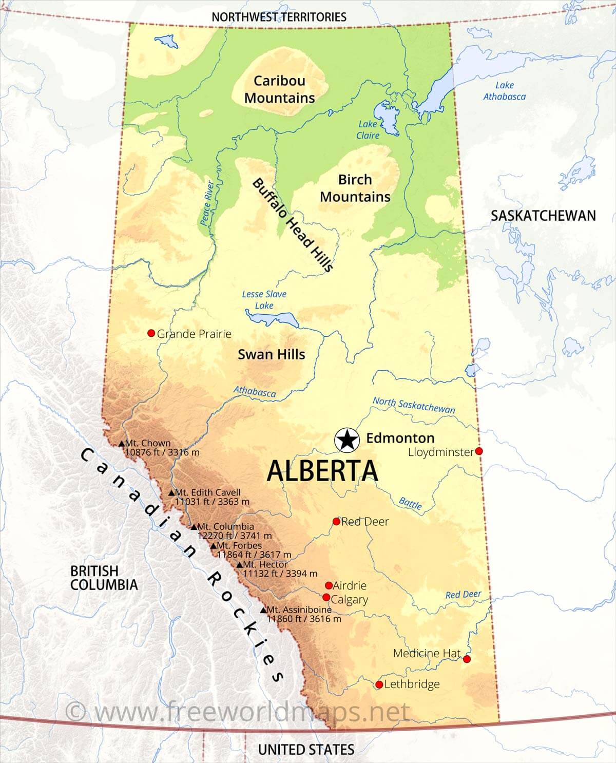 Large Detailed Map Of Alberta With Cities And Towns | Hot Sex Picture