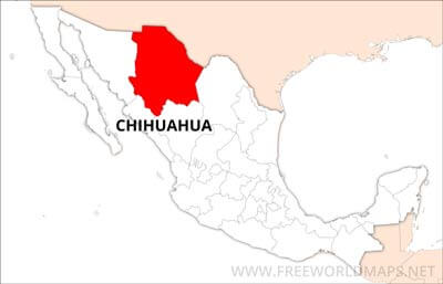 Chihuahua location on Mexico map