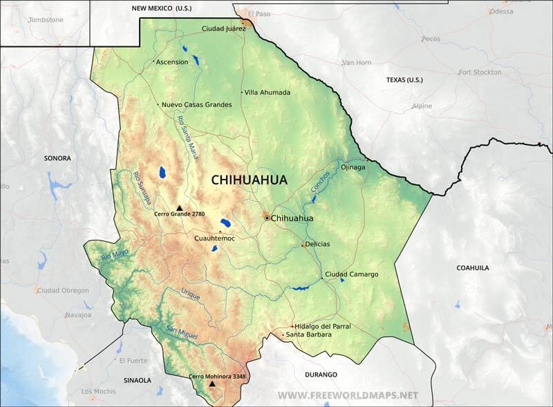 Chihuahua map