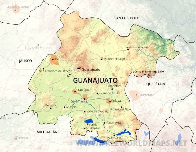 Guanajuato map