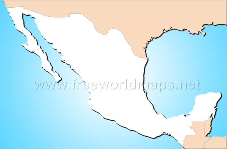 Mexico Blank Map