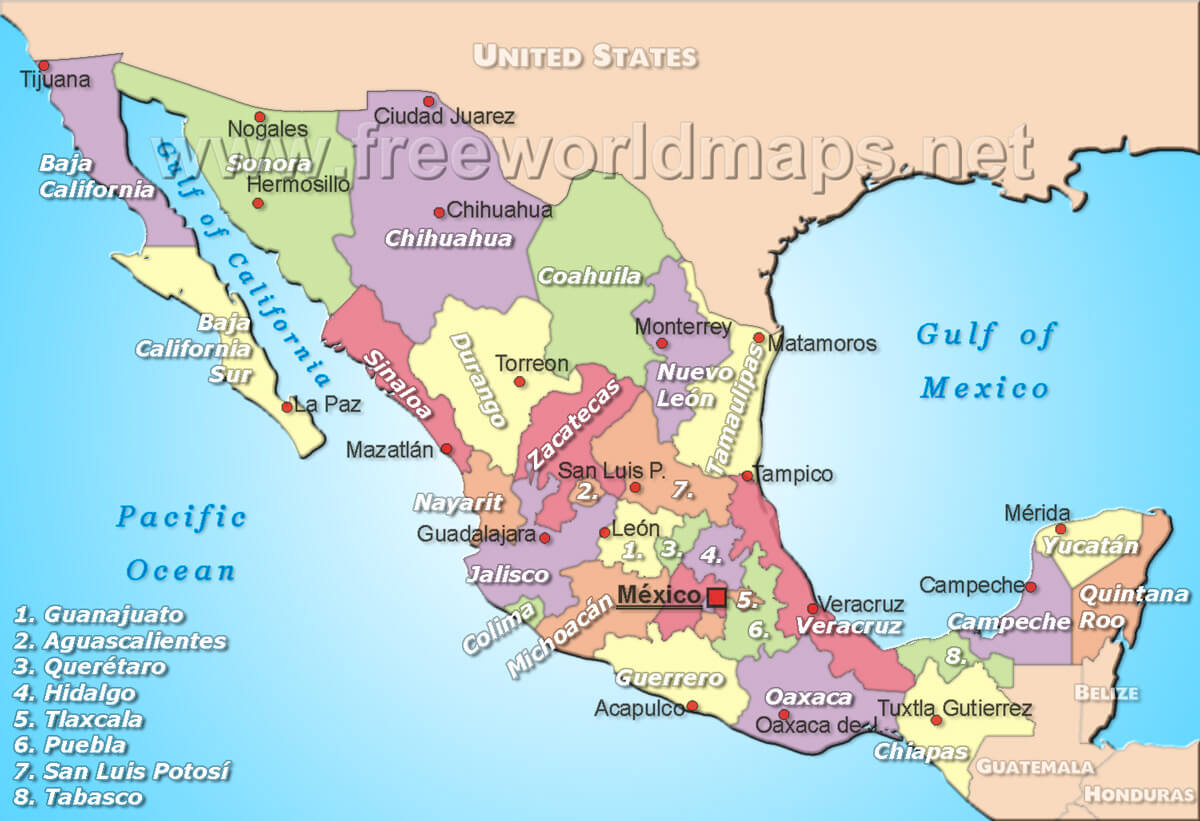 Mexico Political Map