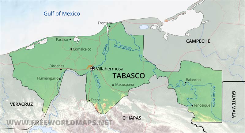 Tabasco map