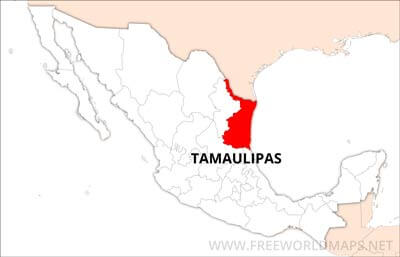 Tamaulipas location on Mexico map