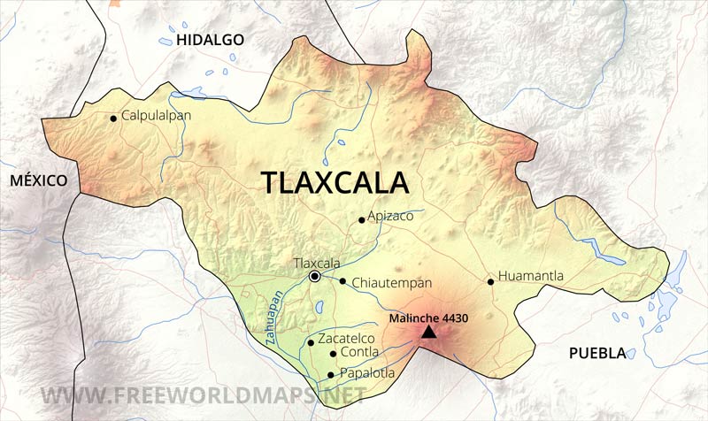 Tlaxcala map