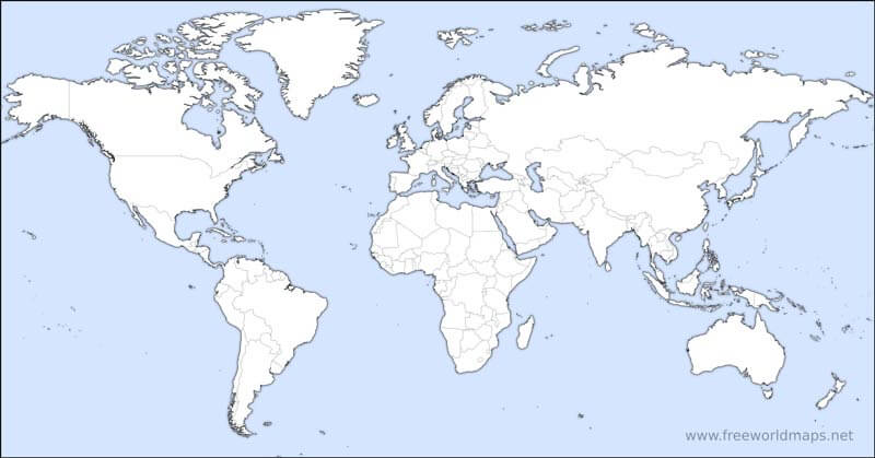 World map countries