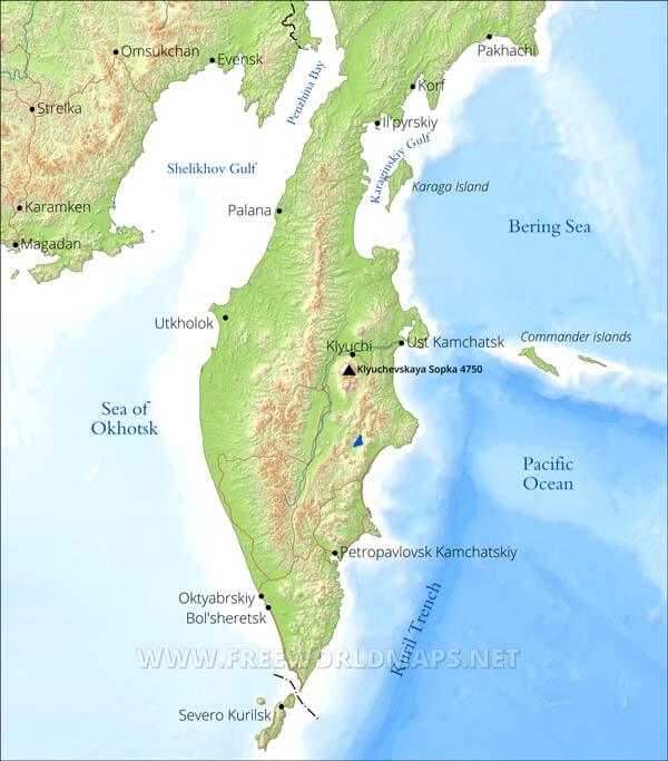 Kamchatka map