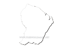 French Guiana blank map