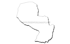 Paraguay blank map