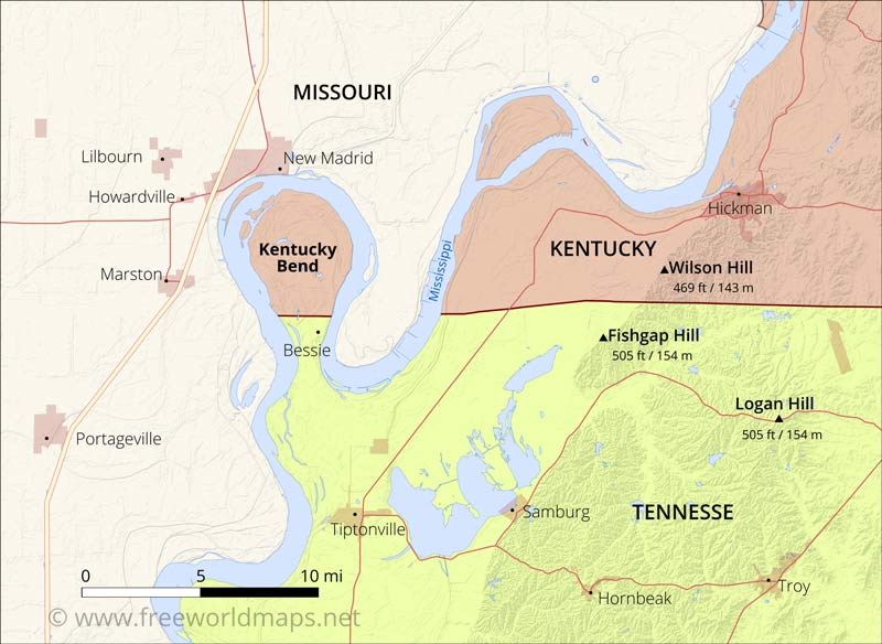 Kentucky Bend map