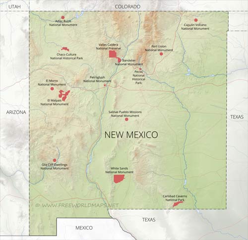 New Mexico National Parks, National monuments