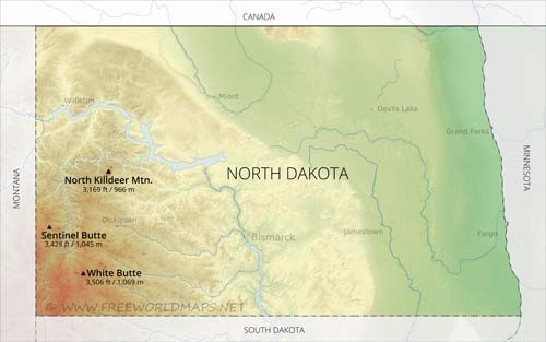 North Dakota mountains