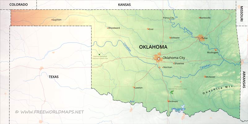 Oklahoma map