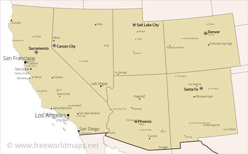 Southwestern US major cities