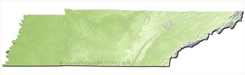 Tennessee relief HD blank map