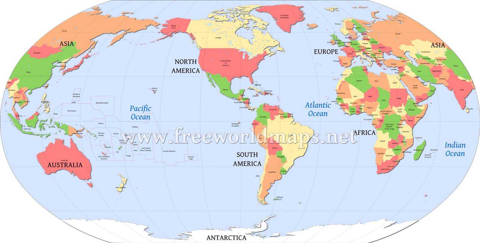 America Centric World Map