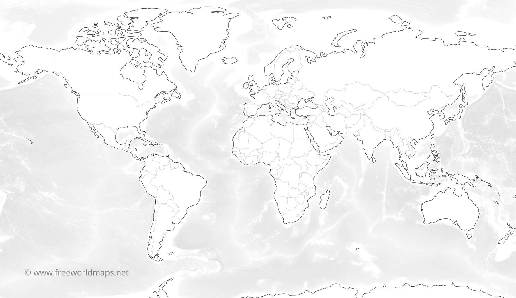 Blank World Maps By Freeworldmaps